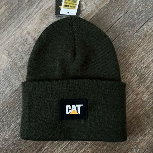 Caterpillar CAT Label Cuff Beanie- Dark Green - Picture 1 of 2